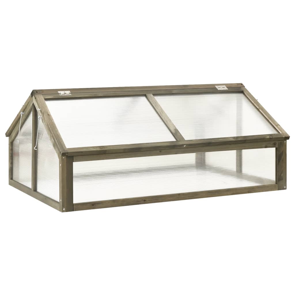 vidaXL Seră, gri, 114x80x50 cm, lemn de brad vidaXL Seră, gri, 114x80x50 cm, lemn de brad