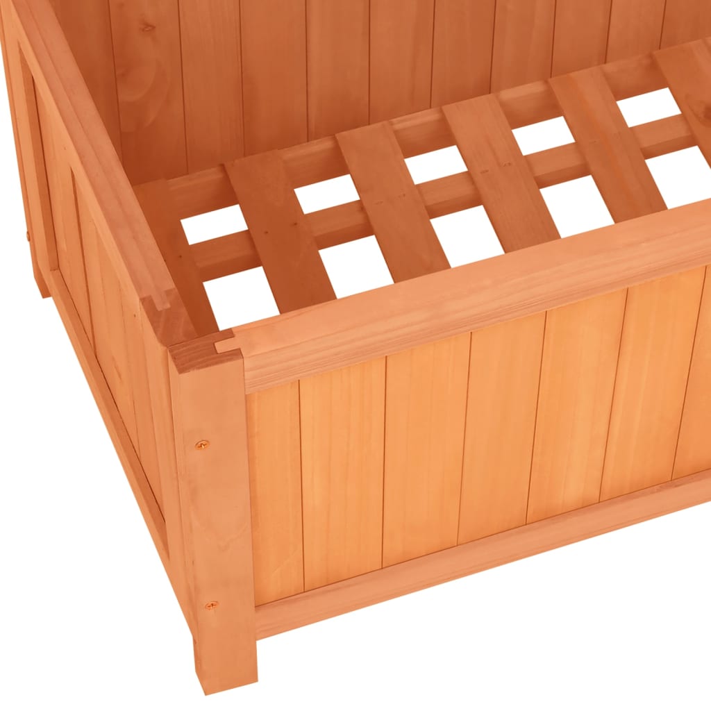 vidaXL Jardinieră cu spalier, maro, 70x30x135 cm, lemn masiv brad