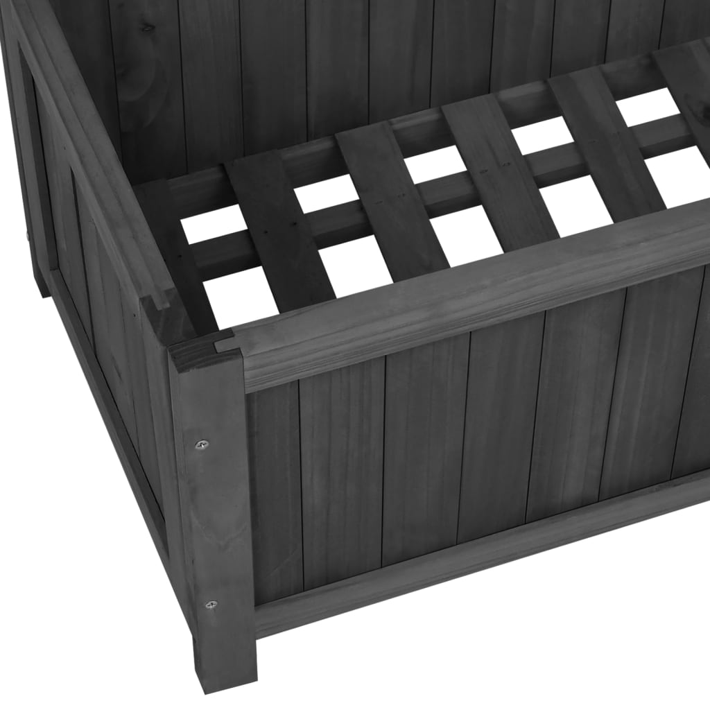 vidaXL Jardinieră colț cu spalier, negru, 70x30x135 cm,lemn masiv brad vidaXL Jardinieră colț cu spalier, negru, 70x30x135 cm,lemn masiv brad