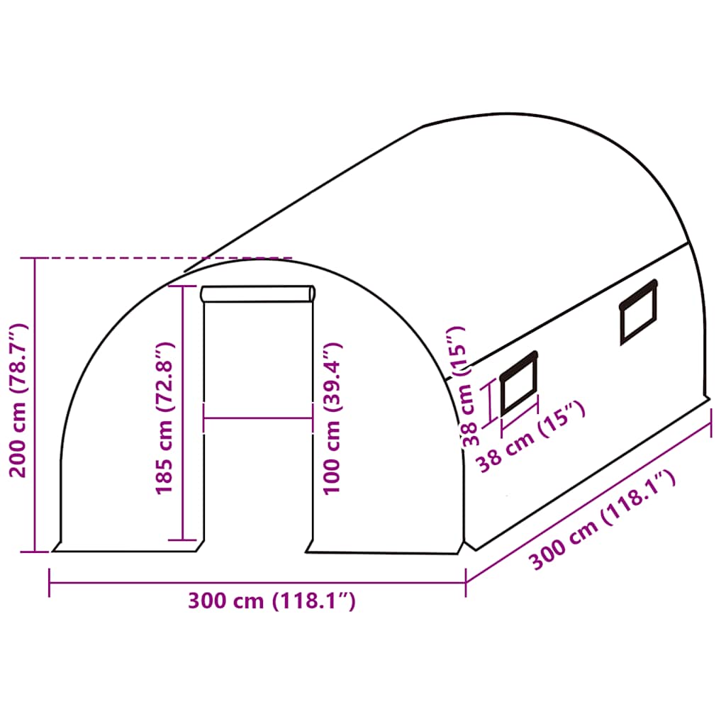 vidaXL Copertină de rezervă pentru seră (9 m²), transparent, 3x3x2 m vidaXL Copertină de rezervă pentru seră (9 m²), transparent, 3x3x2 m
