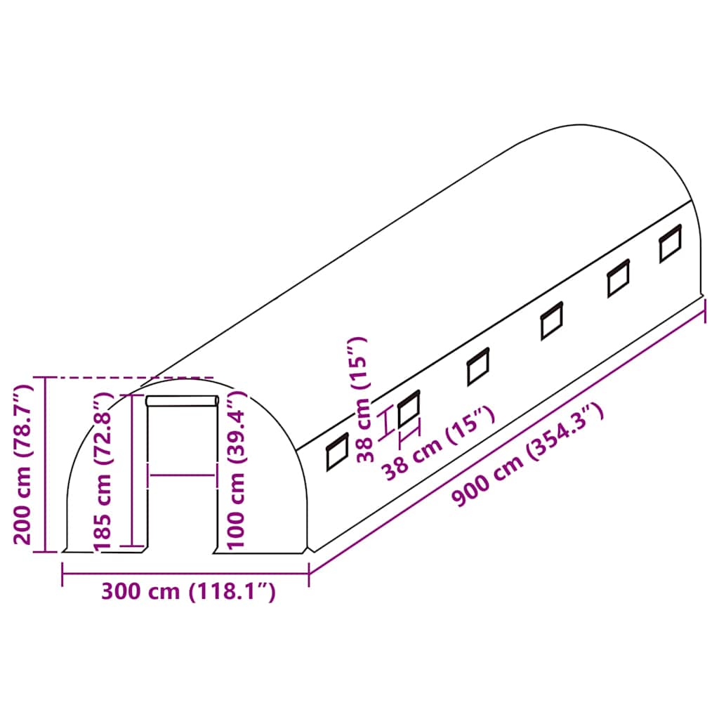vidaXL Copertină de rezervă pentru seră (27 m²), transparent, 3x9x2 m vidaXL Copertină de rezervă pentru seră (27 m²), transparent, 3x9x2 m