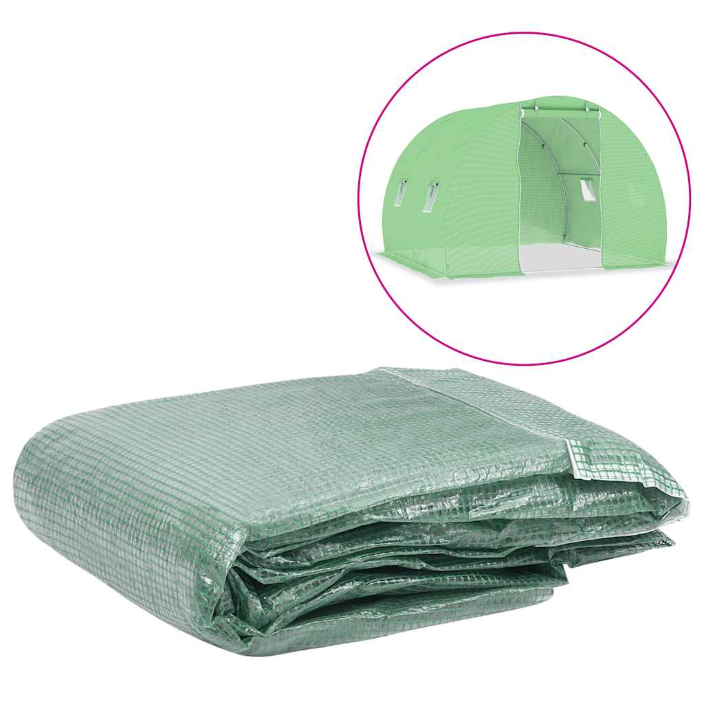 vidaXL Copertină de rezervă pentru seră (9 m²), verde, 200x450x200 cm vidaXL Copertină de rezervă pentru seră (9 m²), verde, 200x450x200 cm