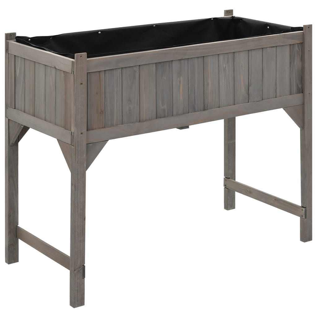 vidaXL Strat înălțat cu seră, 110x54x120 cm, lemn masiv de brad vidaXL Strat înălțat cu seră, 110x54x120 cm, lemn masiv de brad