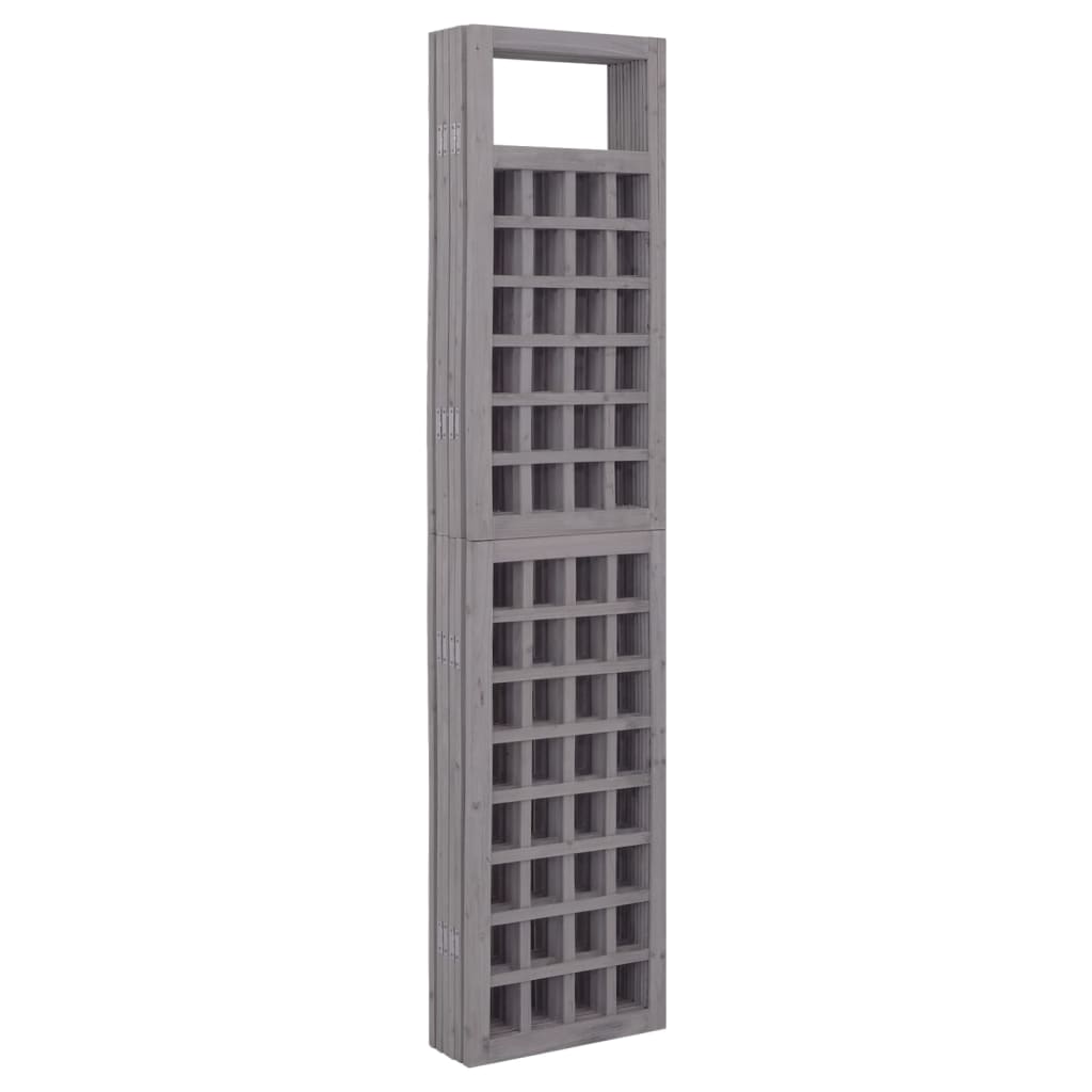 vidaXL Separator cameră cu 6 panouri gri 242,5x180 cm nuiele lemn brad vidaXL Separator cameră cu 6 panouri gri 242,5x180 cm nuiele lemn brad