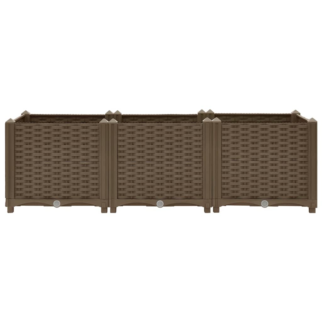 vidaXL Pat de grădinărit înălțat 120x40x38 cm, polipropilenă