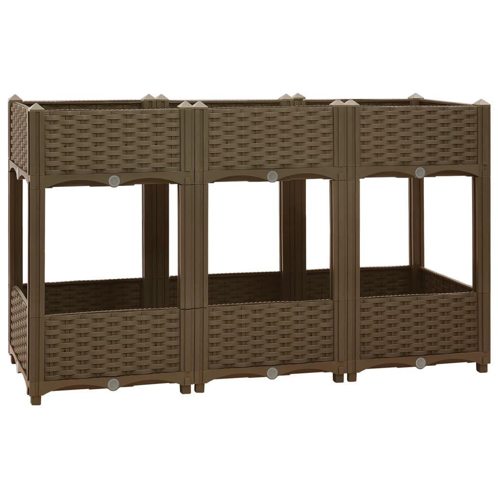 vidaXL Strat înălțat, 120x40x71 cm, polipropilenă