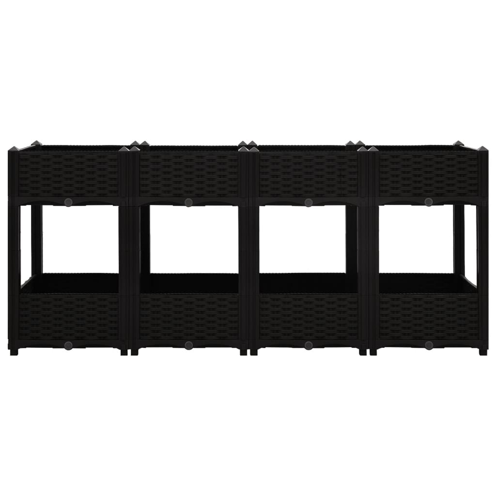 vidaXL Strat înălțat, 160x40x71 cm, polipropilenă