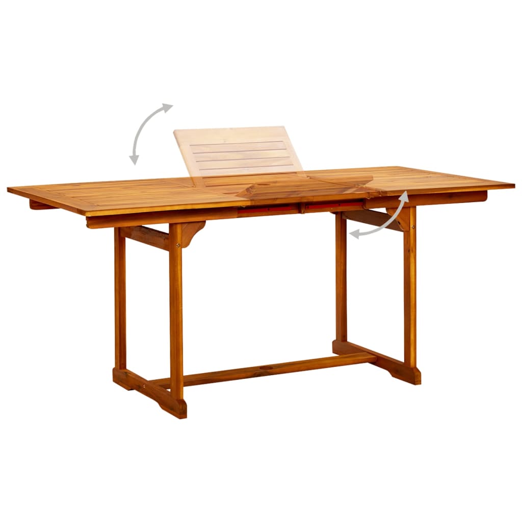 vidaXL Masă de grădină, (120-170)x80x75 cm, lemn masiv de acacia vidaXL Masă de grădină, (120-170)x80x75 cm, lemn masiv de acacia