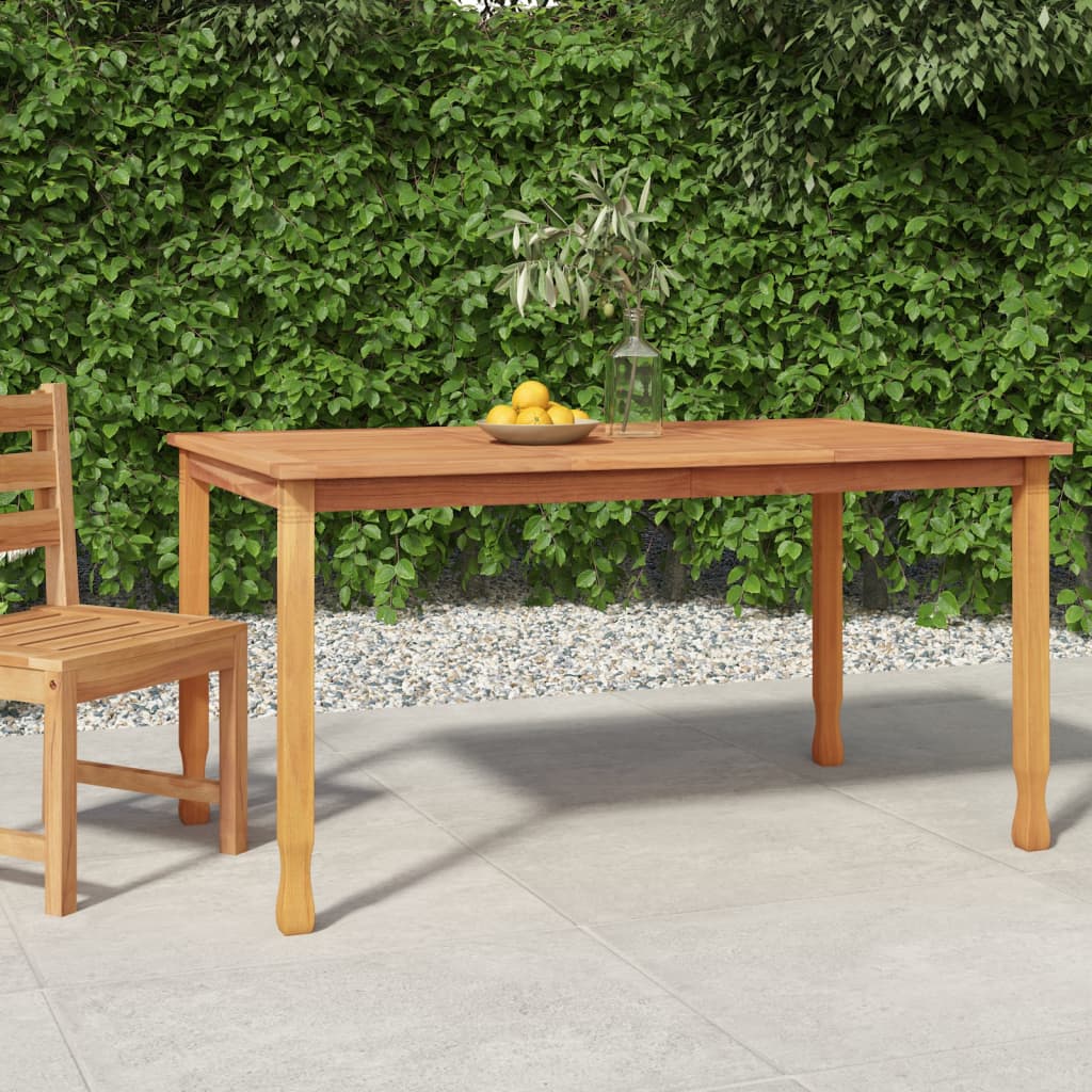vidaXL Masă de grădină, 150x90x75 cm, lemn masiv de tec vidaXL Masă de grădină, 150x90x75 cm, lemn masiv de tec