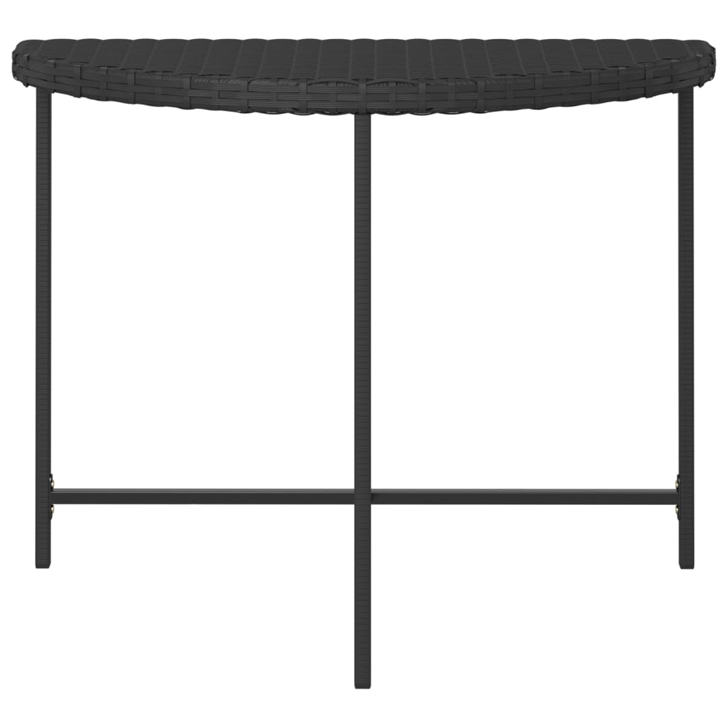 vidaXL Masă de grădină, negru, 100x50x75 cm, poliratan vidaXL Masă de grădină, negru, 100x50x75 cm, poliratan
