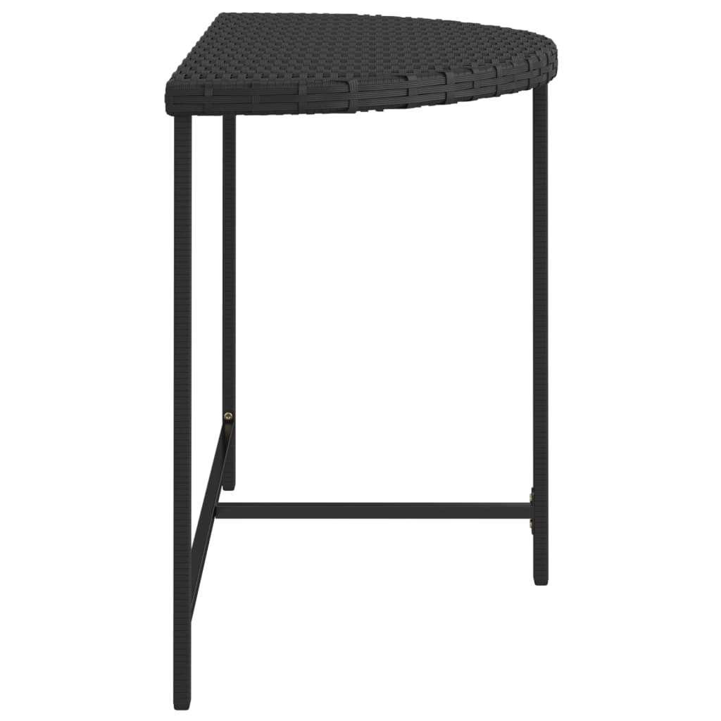 vidaXL Masă de grădină, negru, 100x50x75 cm, poliratan vidaXL Masă de grădină, negru, 100x50x75 cm, poliratan