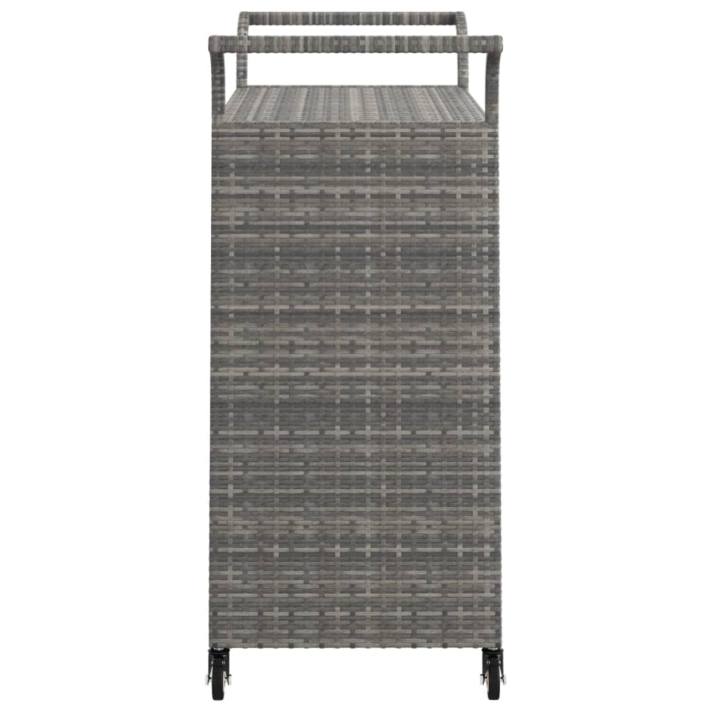 vidaXL Cărucior de bar cu sertar, gri, 100x45x97 cm, poliratan vidaXL Cărucior de bar cu sertar, gri, 100x45x97 cm, poliratan