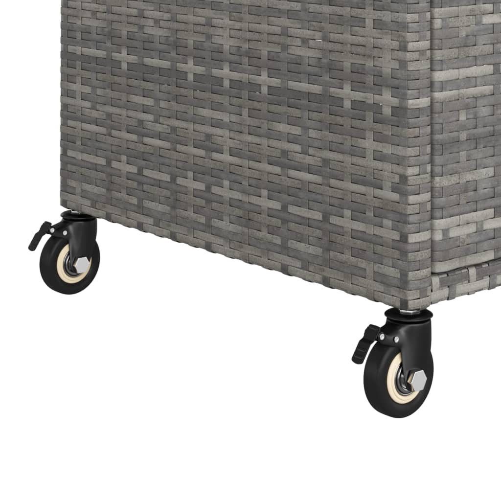 vidaXL Cărucior de bar cu sertar, gri, 100x45x97 cm, poliratan vidaXL Cărucior de bar cu sertar, gri, 100x45x97 cm, poliratan
