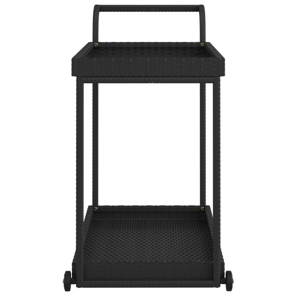 vidaXL Cărucior de bar, negru, 100x45x83 cm, poliratan vidaXL Cărucior de bar, negru, 100x45x83 cm, poliratan