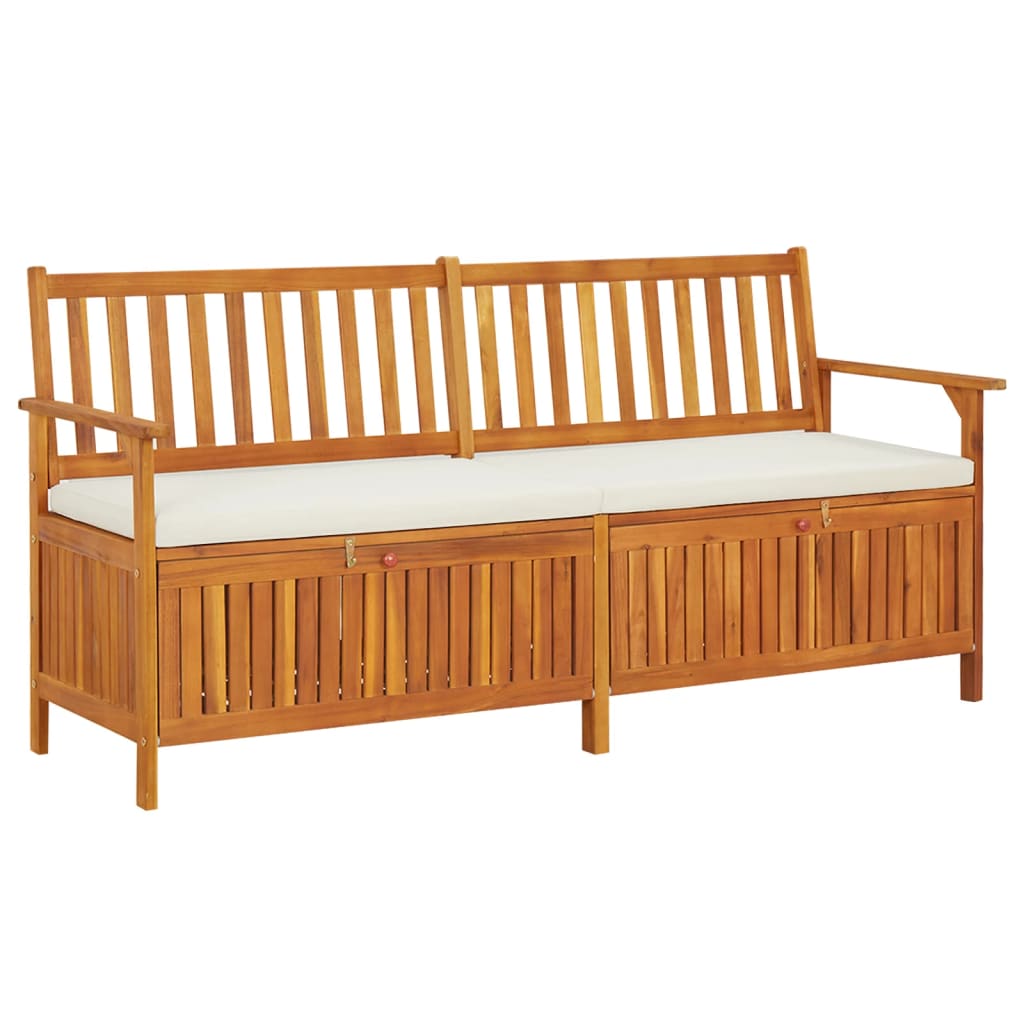 vidaXL Bancă de depozitare cu pernă, 170 cm, lemn masiv de acacia vidaXL Bancă de depozitare cu pernă, 170 cm, lemn masiv de acacia