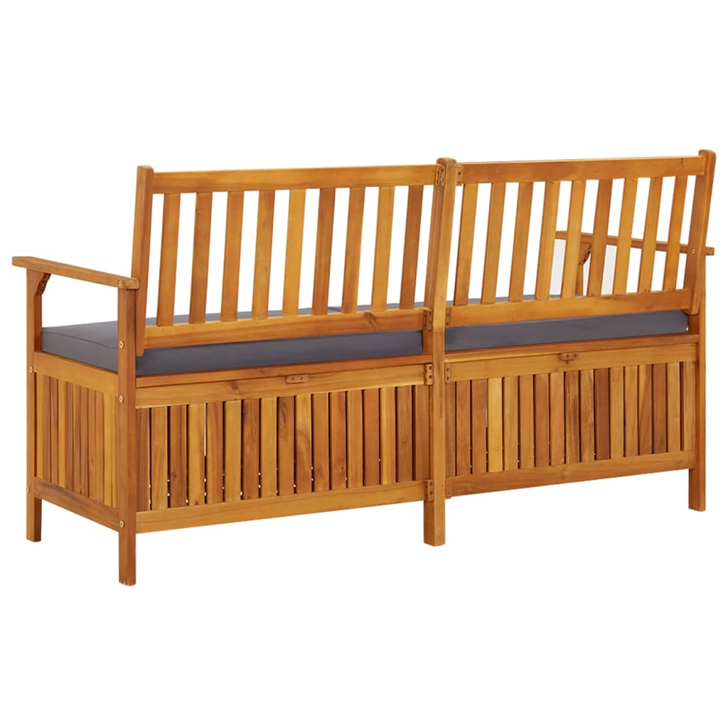 vidaXL Bancă de depozitare cu pernă, 148 cm, lemn masiv de acacia vidaXL Bancă de depozitare cu pernă, 148 cm, lemn masiv de acacia