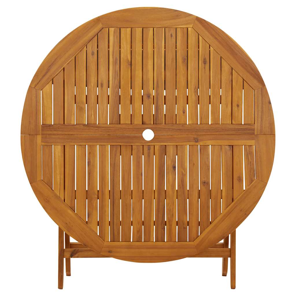 vidaXL Masă de grădină pliabilă, 110 cm, lemn masiv de acacia