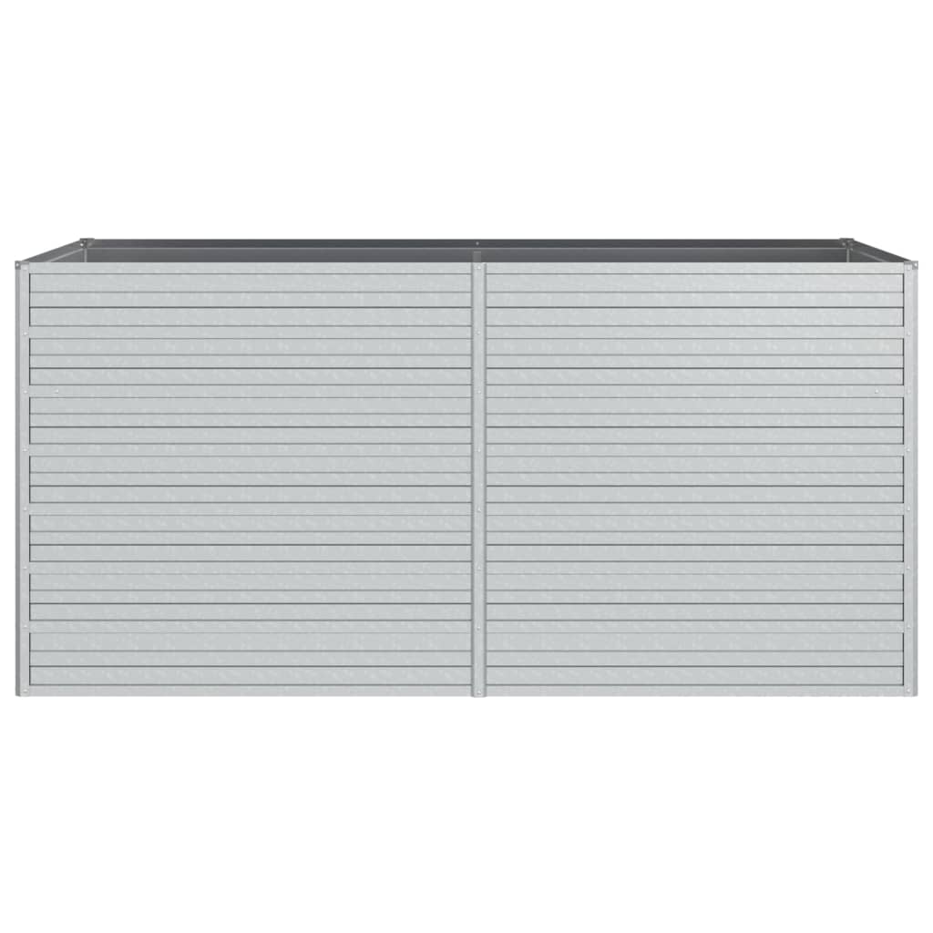 vidaXL Strat înălțat de grădină argintiu 160x80x77 cm oțel galvanizat