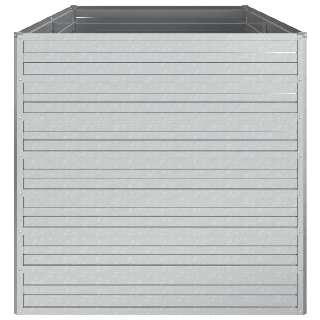 vidaXL Strat înălțat de grădină argintiu 160x80x77 cm oțel galvanizat
