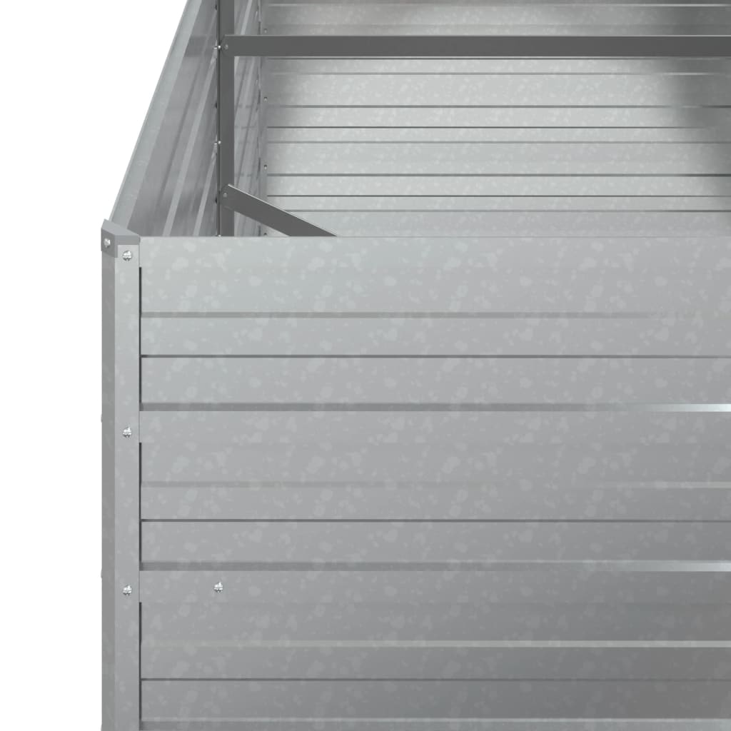 vidaXL Strat înălțat de grădină argintiu 160x80x77 cm oțel galvanizat