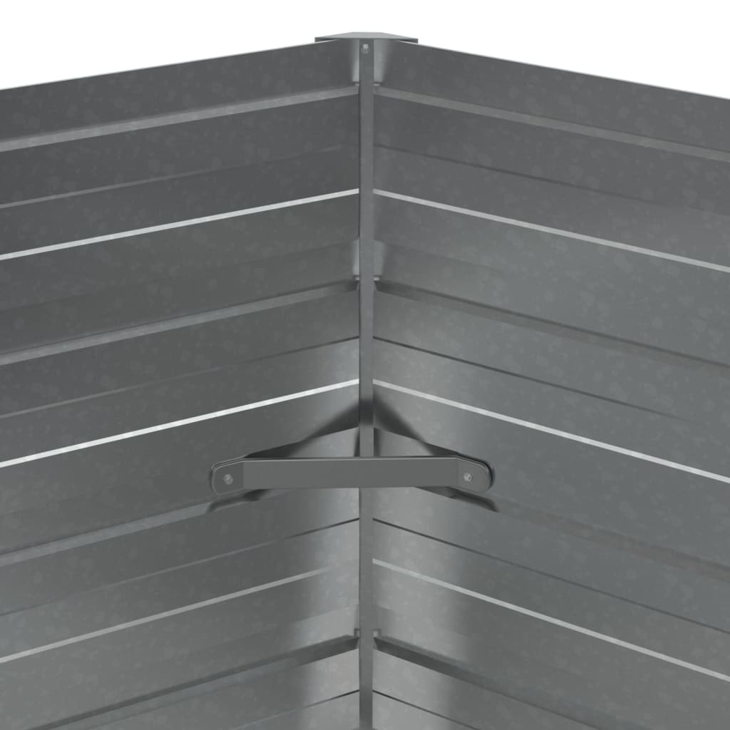 vidaXL Strat înălțat de grădină, argintiu, 129x45 cm, oțel galvanizat vidaXL Strat înălțat de grădină, argintiu, 129x45 cm, oțel galvanizat