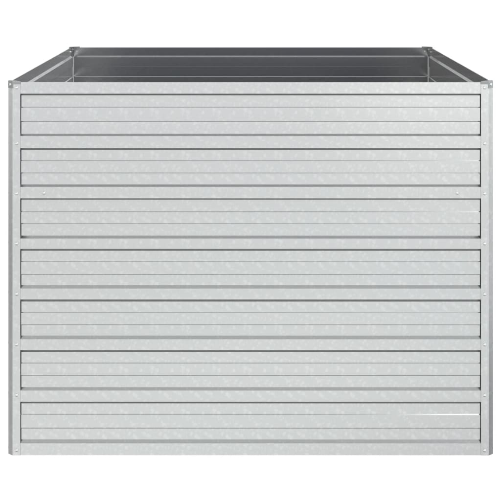 vidaXL Strat înălțat de grădină argintiu 100x100x77cm oțel galvanizat vidaXL Strat înălțat de grădină argintiu 100x100x77cm oțel galvanizat