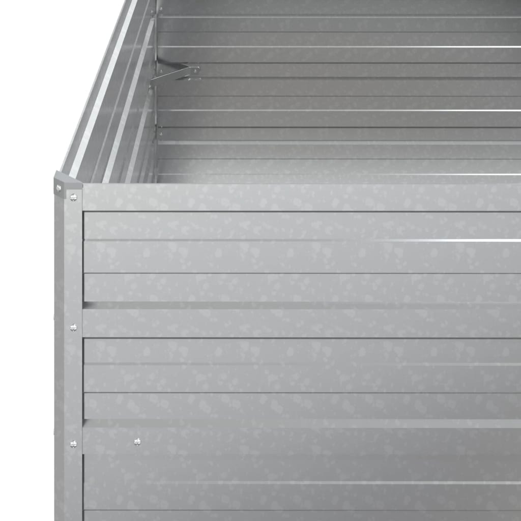vidaXL Strat înălțat de grădină argintiu 100x100x77cm oțel galvanizat vidaXL Strat înălțat de grădină argintiu 100x100x77cm oțel galvanizat