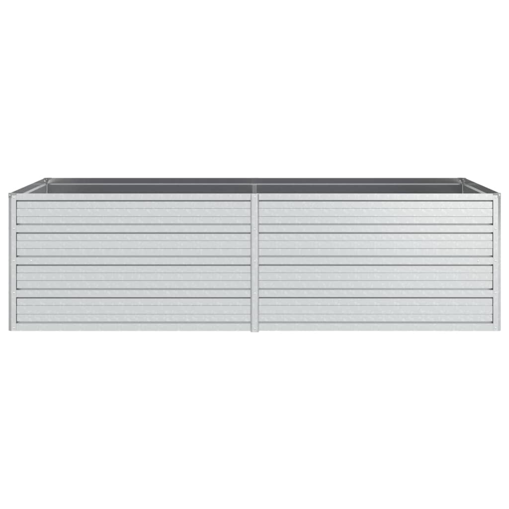vidaXL Strat înălțat de grădină argintiu 160x80x45 cm oțel galvanizat