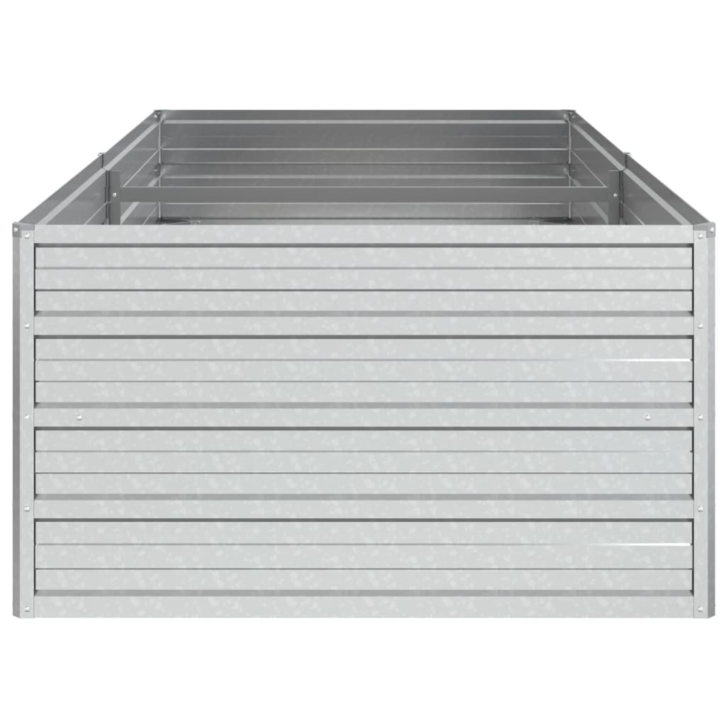 vidaXL Strat înălțat de grădină argintiu 160x80x45 cm oțel galvanizat