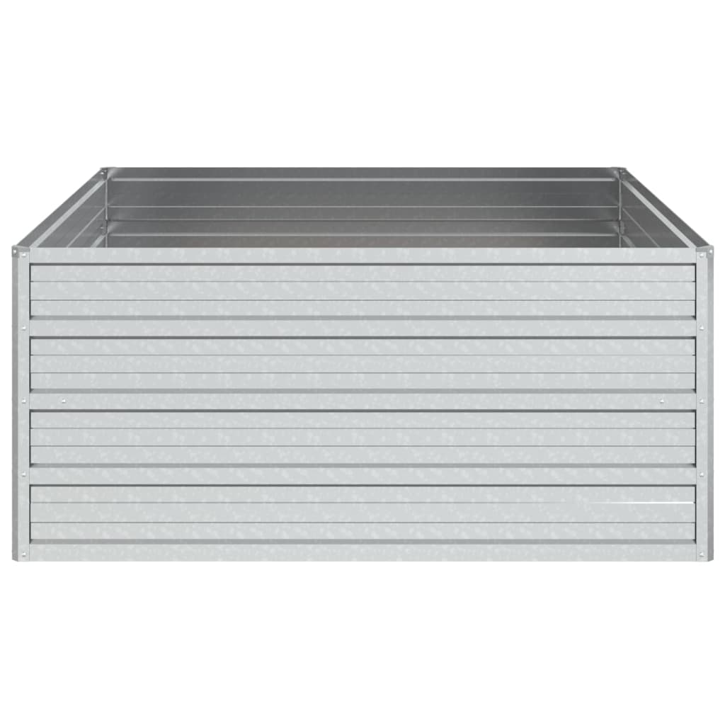 vidaXL Strat înălțat de grădină argintiu 100x100x45cm oțel galvanizat vidaXL Strat înălțat de grădină argintiu 100x100x45cm oțel galvanizat