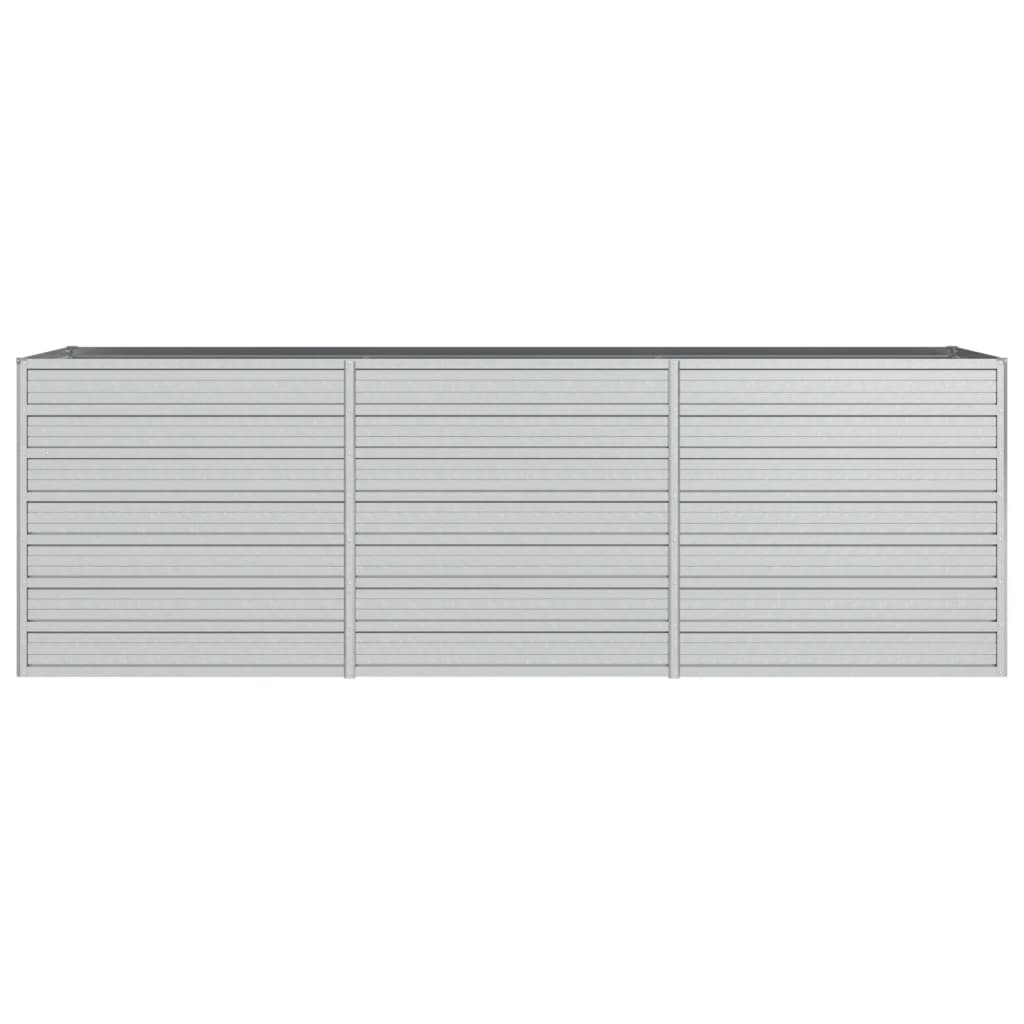 vidaXL Strat înălțat de grădină argintiu 240x80x77 cm oțel galvanizat
