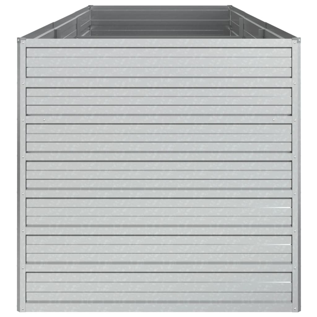 vidaXL Strat înălțat de grădină argintiu 240x80x77 cm oțel galvanizat