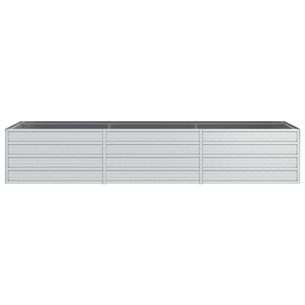 vidaXL Strat înălțat de grădină argintiu 240x80x45 cm oțel galvanizat