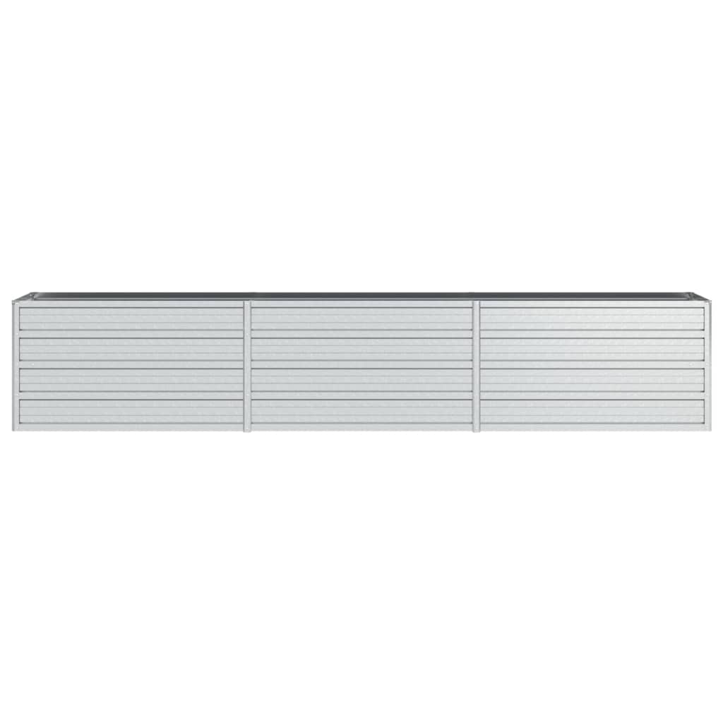 vidaXL Strat înălțat de grădină argintiu 240x40x45 cm oțel galvanizat