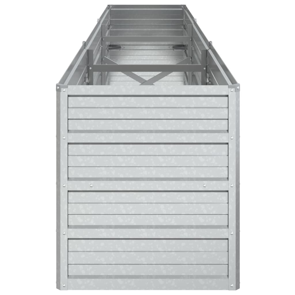 vidaXL Strat înălțat de grădină argintiu 240x40x45 cm oțel galvanizat
