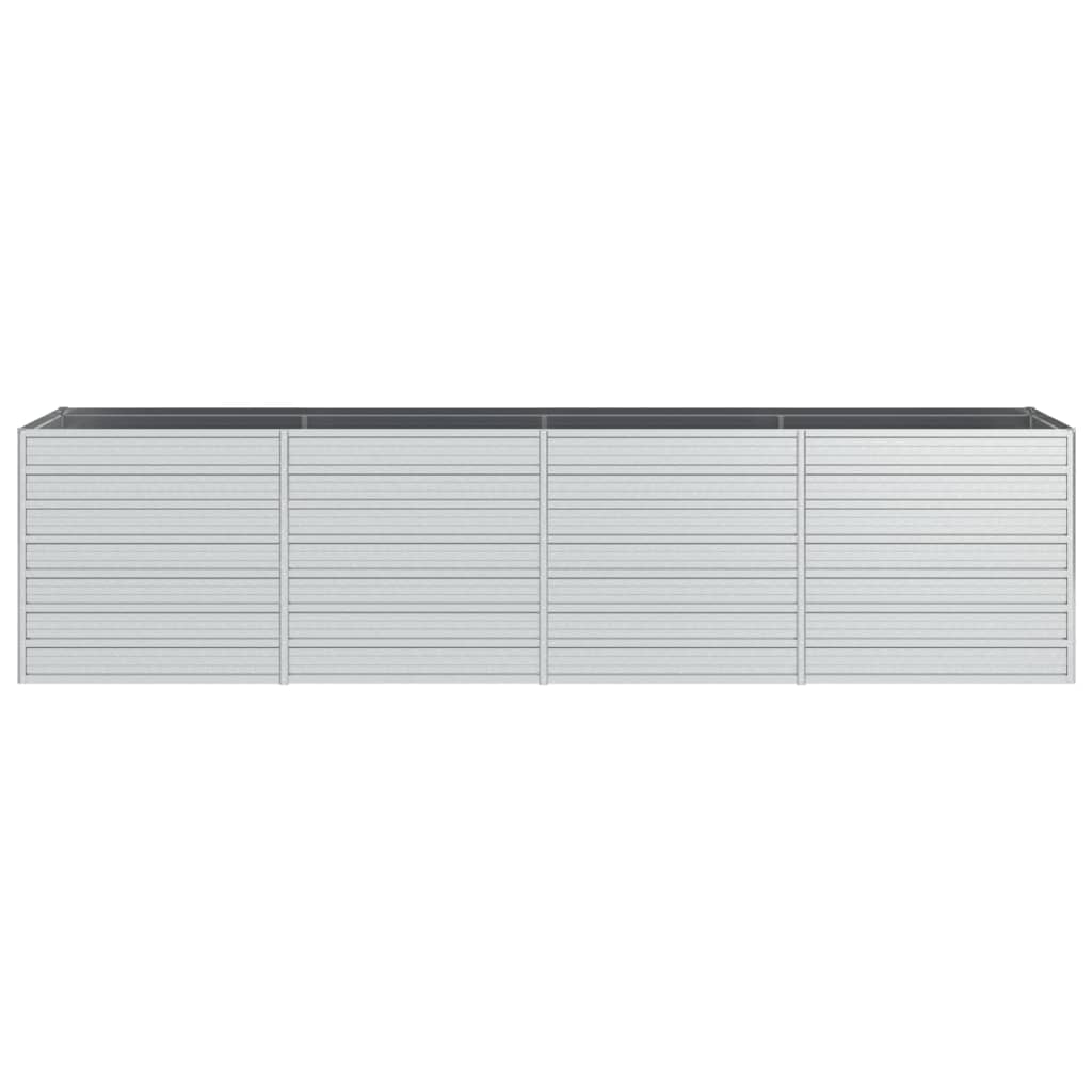 vidaXL Strat înălțat de grădină argintiu 320x80x77 cm oțel galvanizat