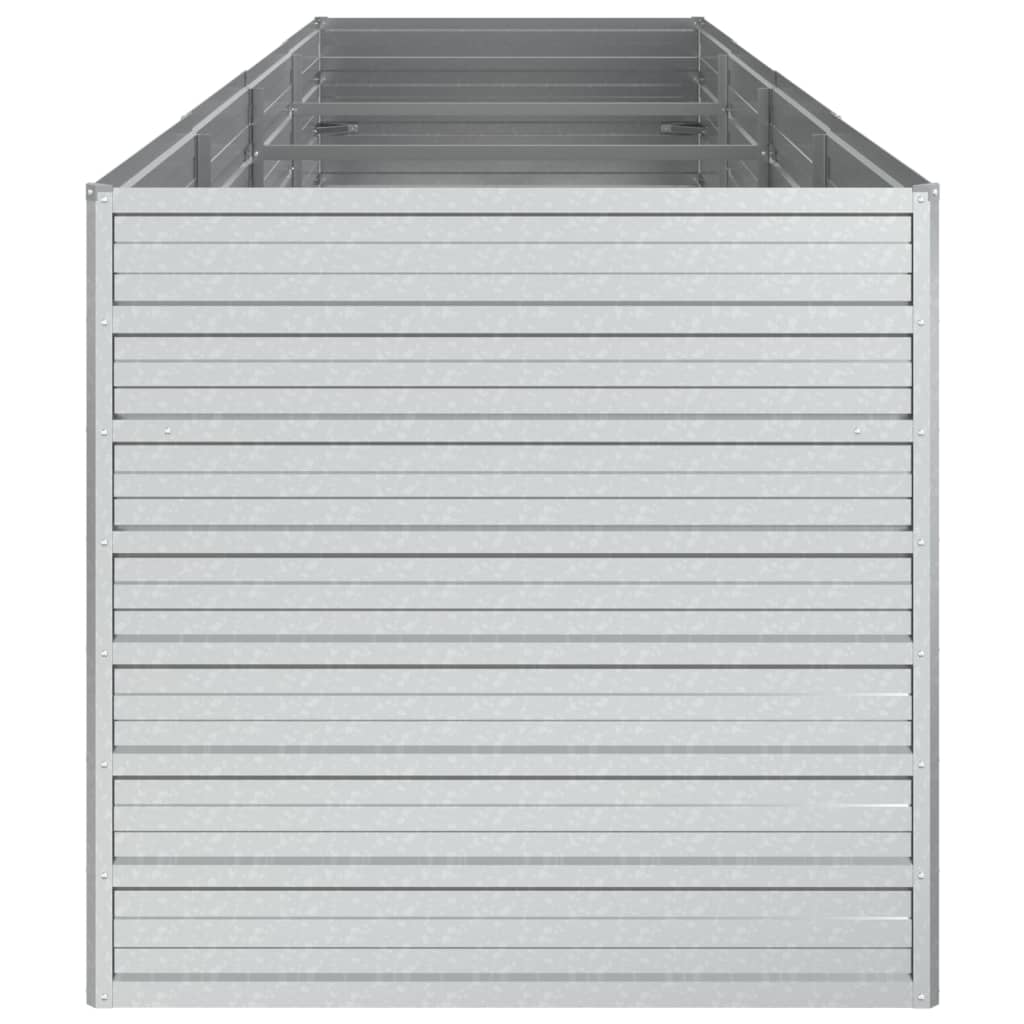 vidaXL Strat înălțat de grădină argintiu 320x80x77 cm oțel galvanizat
