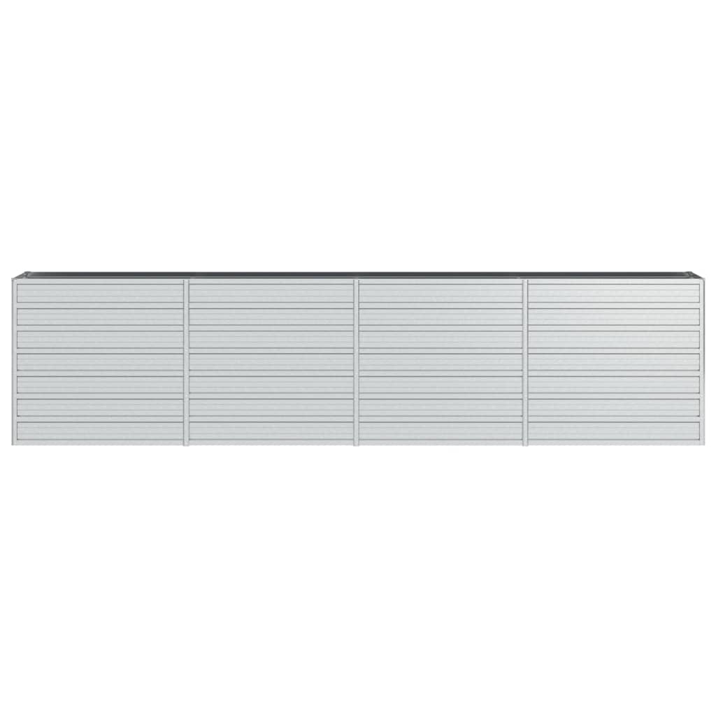 vidaXL Strat înălțat de grădină argintiu 320x40x77 cm oțel galvanizat