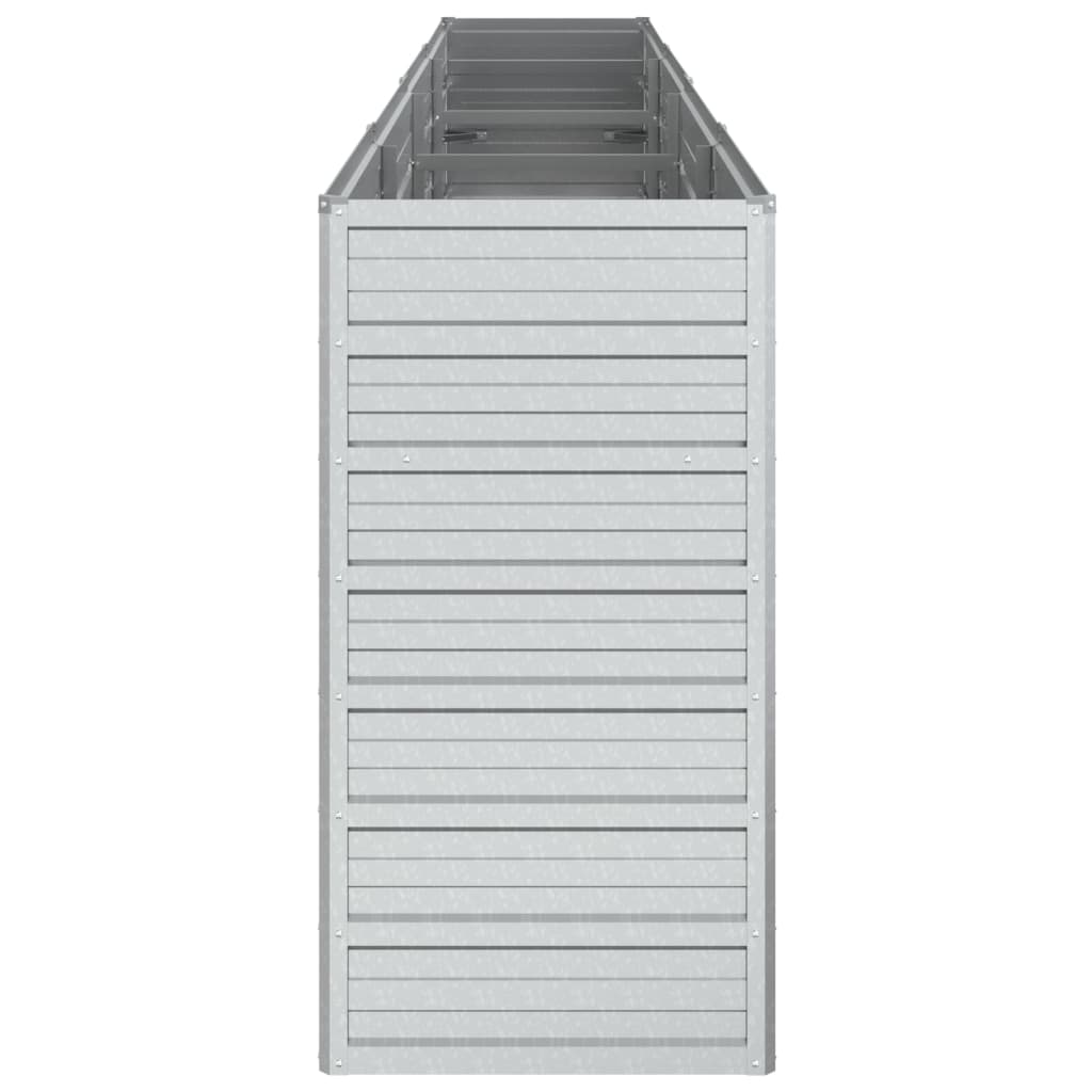 vidaXL Strat înălțat de grădină argintiu 320x40x77 cm oțel galvanizat