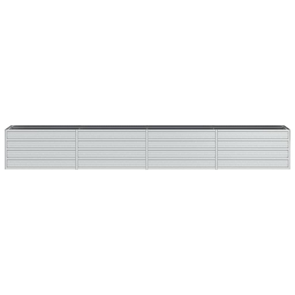 vidaXL Strat înălțat de grădină argintiu 320x40x45 cm oțel galvanizat