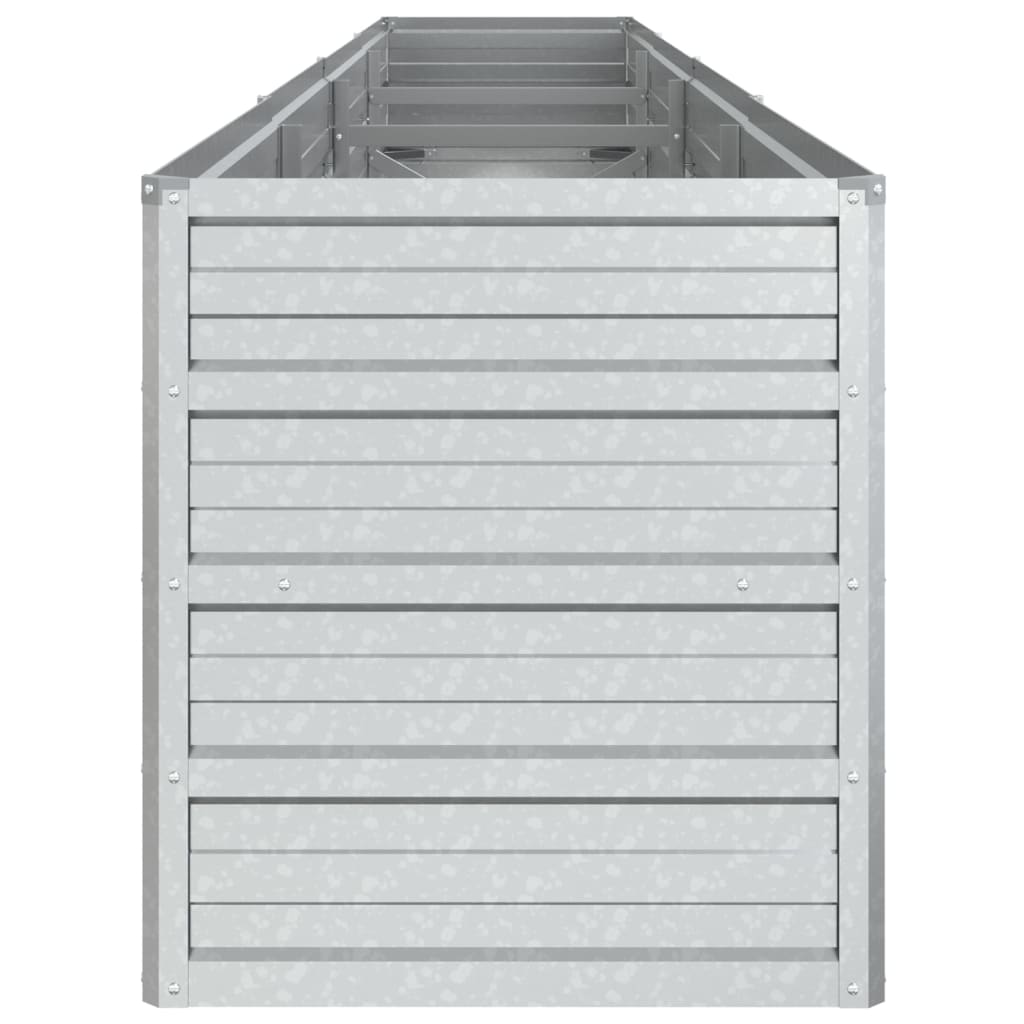 vidaXL Strat înălțat de grădină argintiu 320x40x45 cm oțel galvanizat
