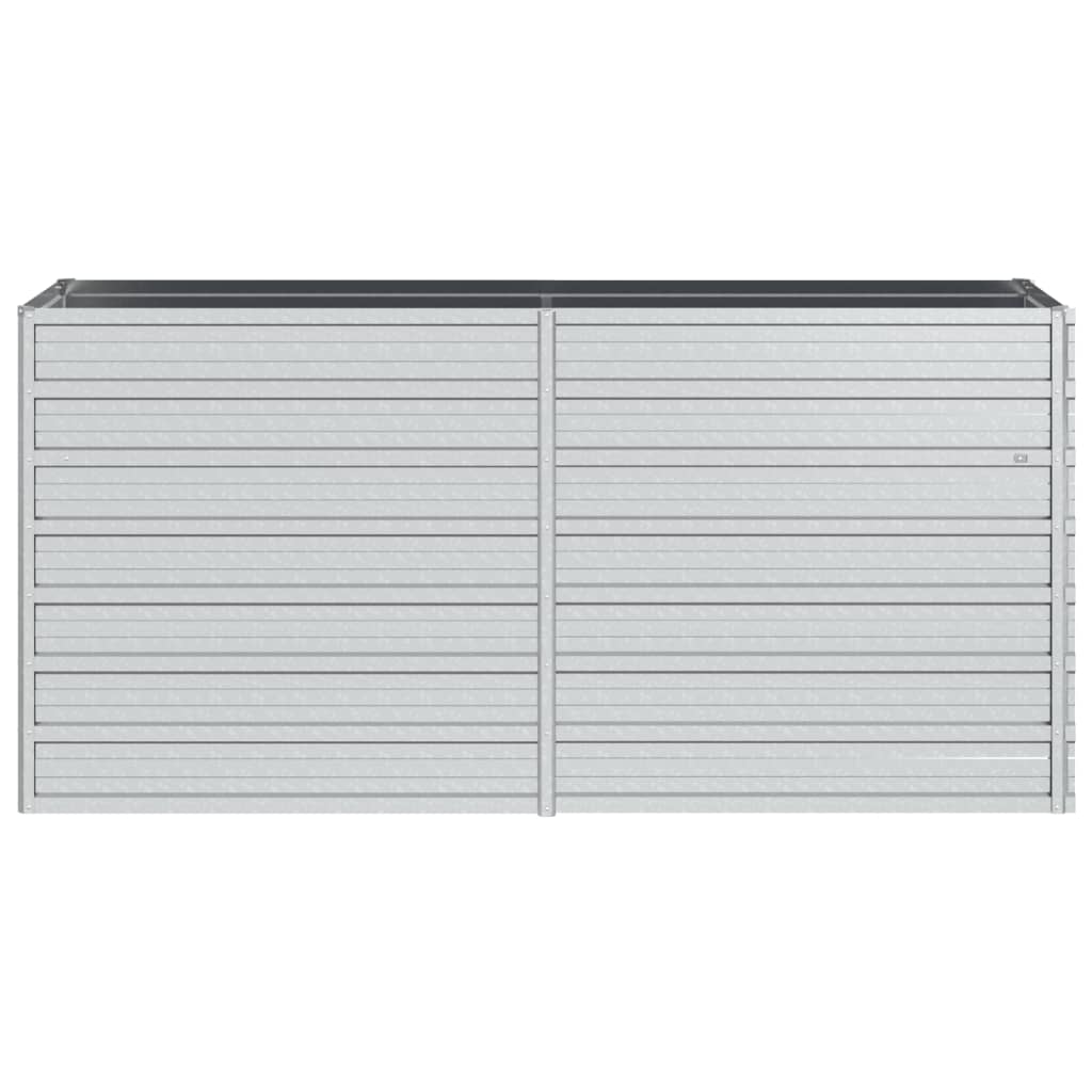 vidaXL Strat înălțat de grădină argintiu 160x40x77 cm oțel galvanizat