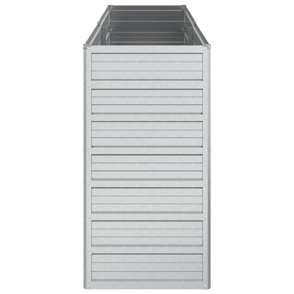 vidaXL Strat înălțat de grădină argintiu 160x40x77 cm oțel galvanizat