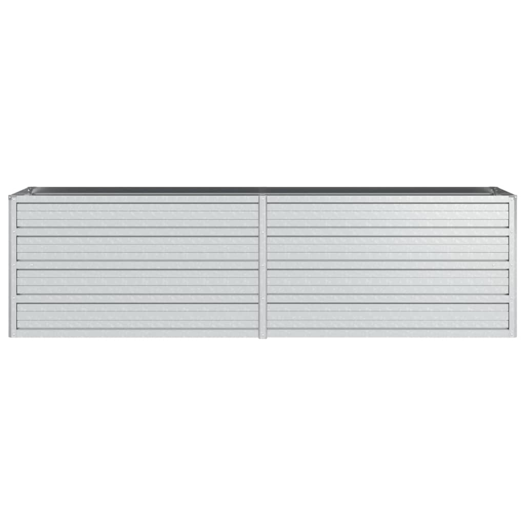 vidaXL Strat înălțat de grădină argintiu 160x40x45 cm oțel galvanizat