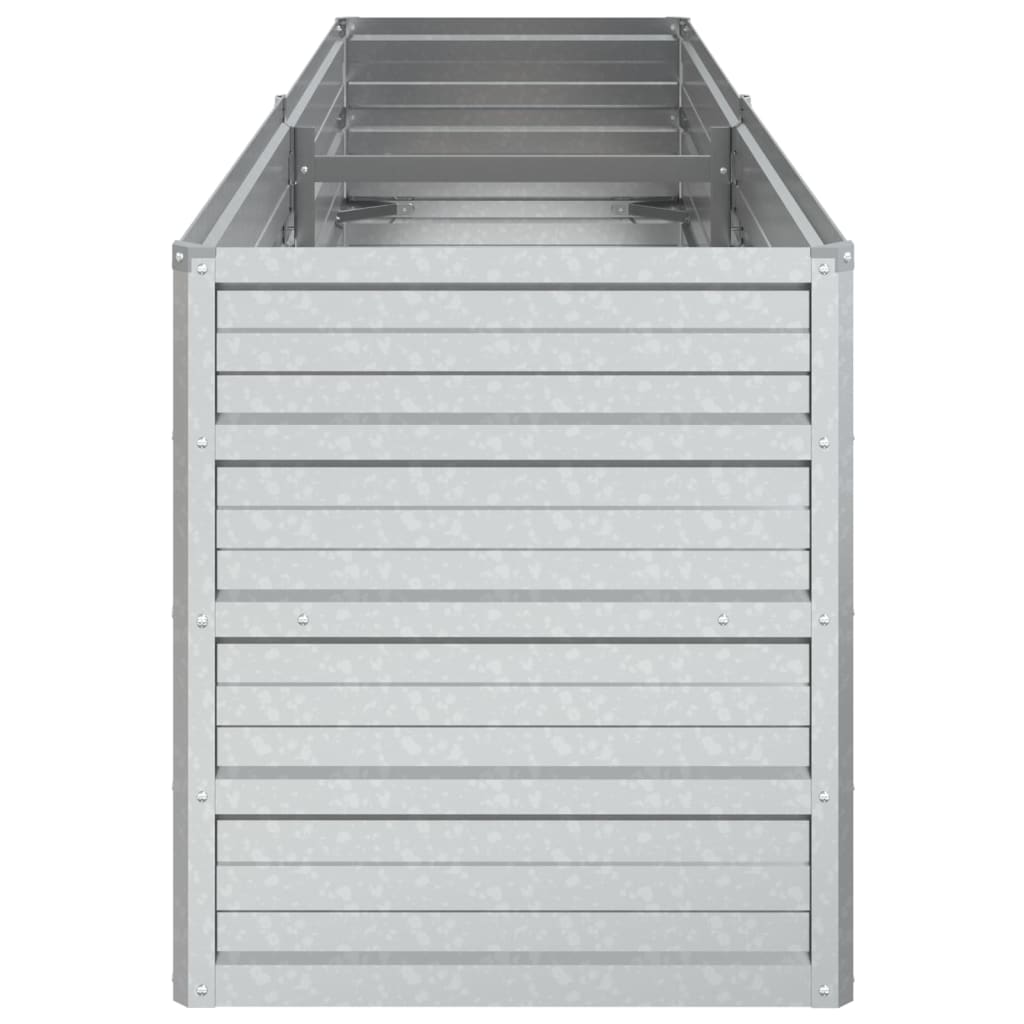 vidaXL Strat înălțat de grădină argintiu 160x40x45 cm oțel galvanizat