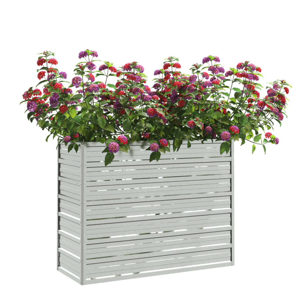 vidaXL Strat înălțat de grădină argintiu 100x40x77 cm oțel galvanizat vidaXL Strat înălțat de grădină argintiu 100x40x77 cm oțel galvanizat