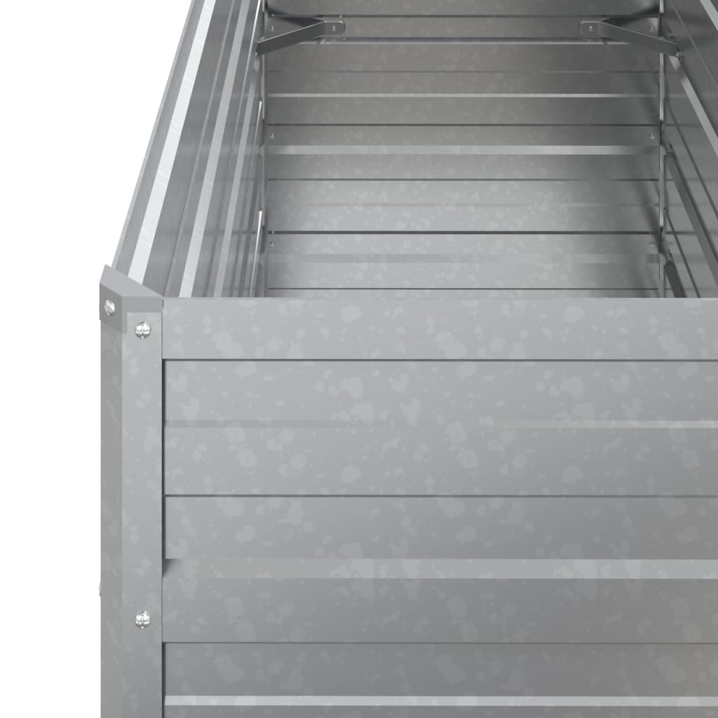 vidaXL Strat înălțat de grădină argintiu 100x40x77 cm oțel galvanizat vidaXL Strat înălțat de grădină argintiu 100x40x77 cm oțel galvanizat