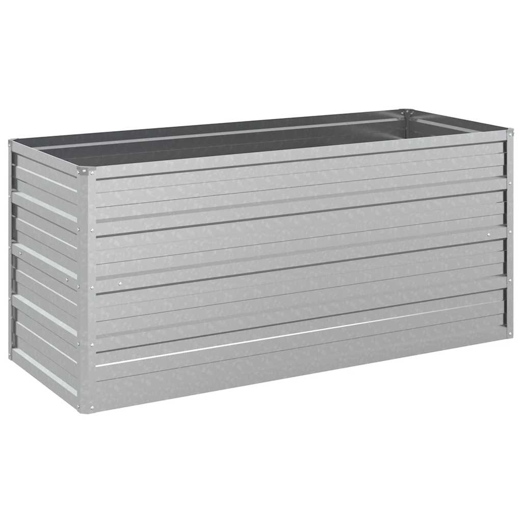 vidaXL Strat înălțat de grădină argintiu 100x40x45 cm oțel galvanizat vidaXL Strat înălțat de grădină argintiu 100x40x45 cm oțel galvanizat