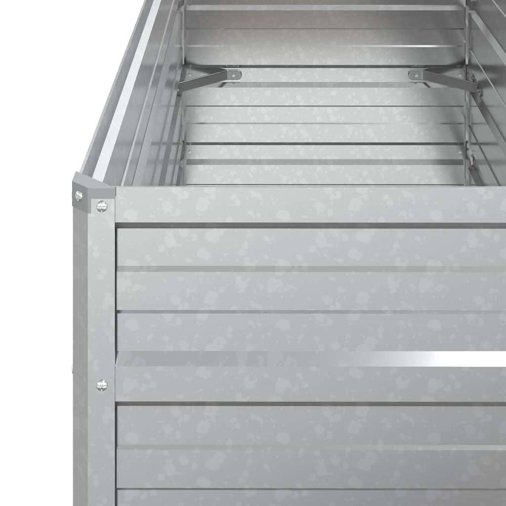 vidaXL Strat înălțat de grădină argintiu 100x40x45 cm oțel galvanizat vidaXL Strat înălțat de grădină argintiu 100x40x45 cm oțel galvanizat