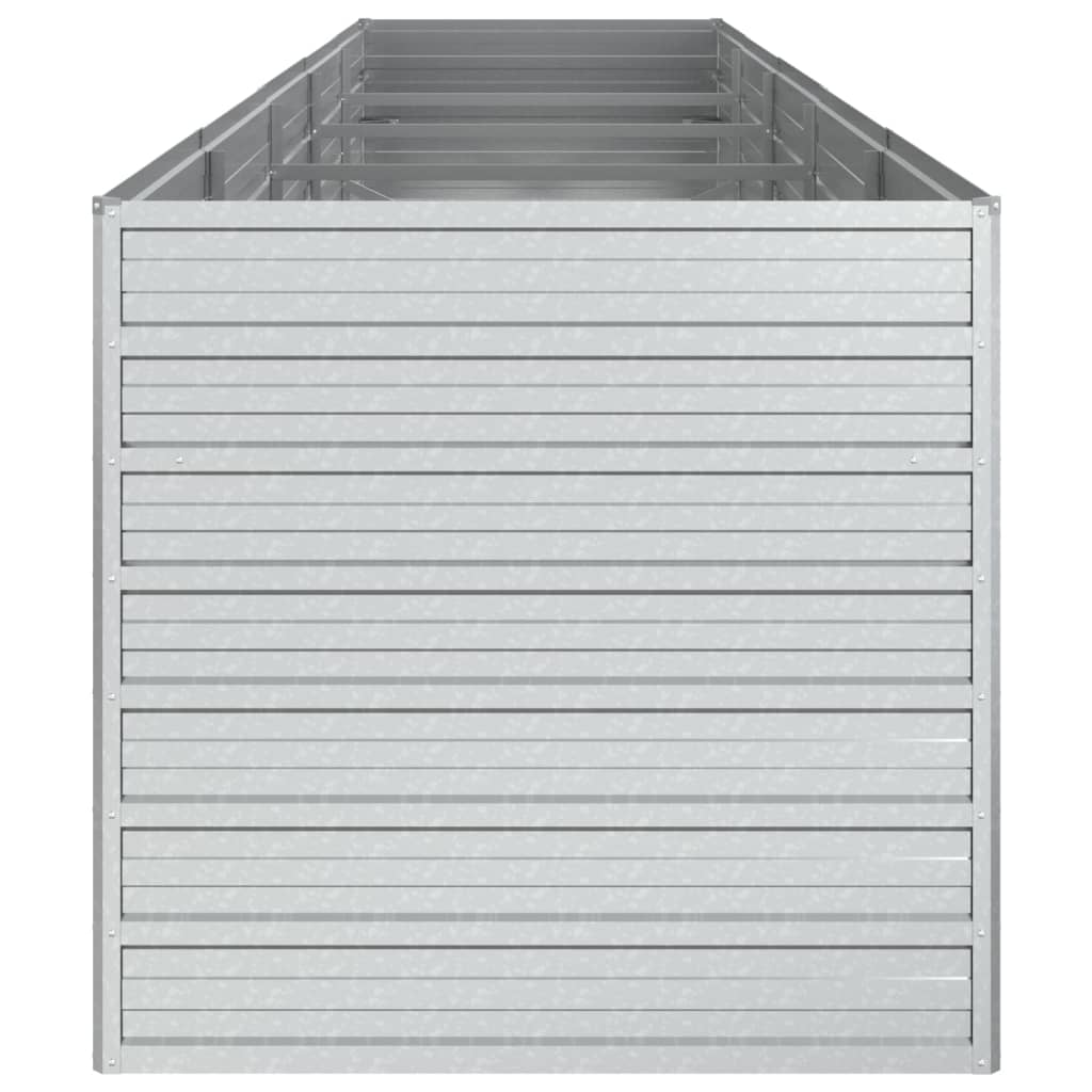 vidaXL Strat înălțat de grădină argintiu 400x80x77 cm oțel galvanizat
